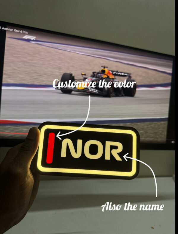 Formula 1 Name Logo Lamp