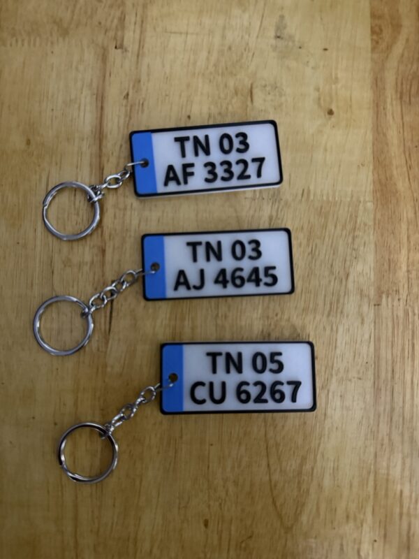 Numberplate Keychain